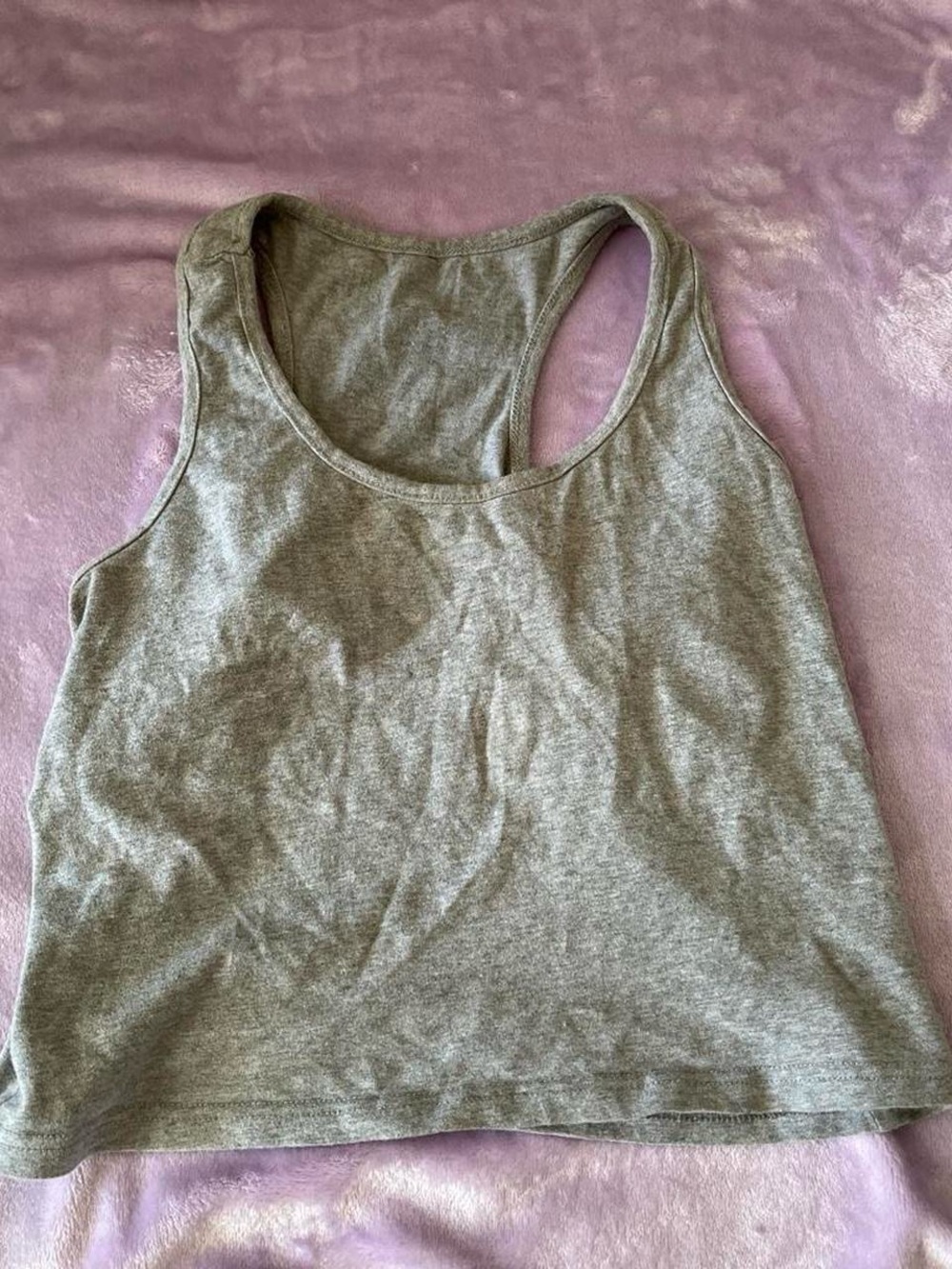 Basic Women's Grey Scoop Neck Tank Top